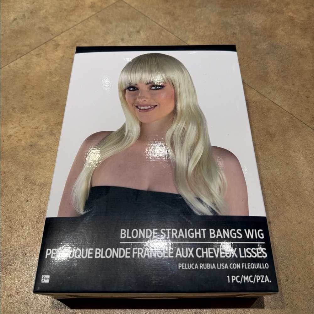 Blonde Straight Bangs Wig